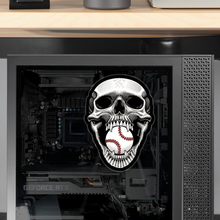 Baseball Skull Sticker