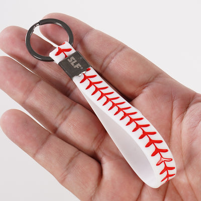 Baseball Lace Silicone Keychain