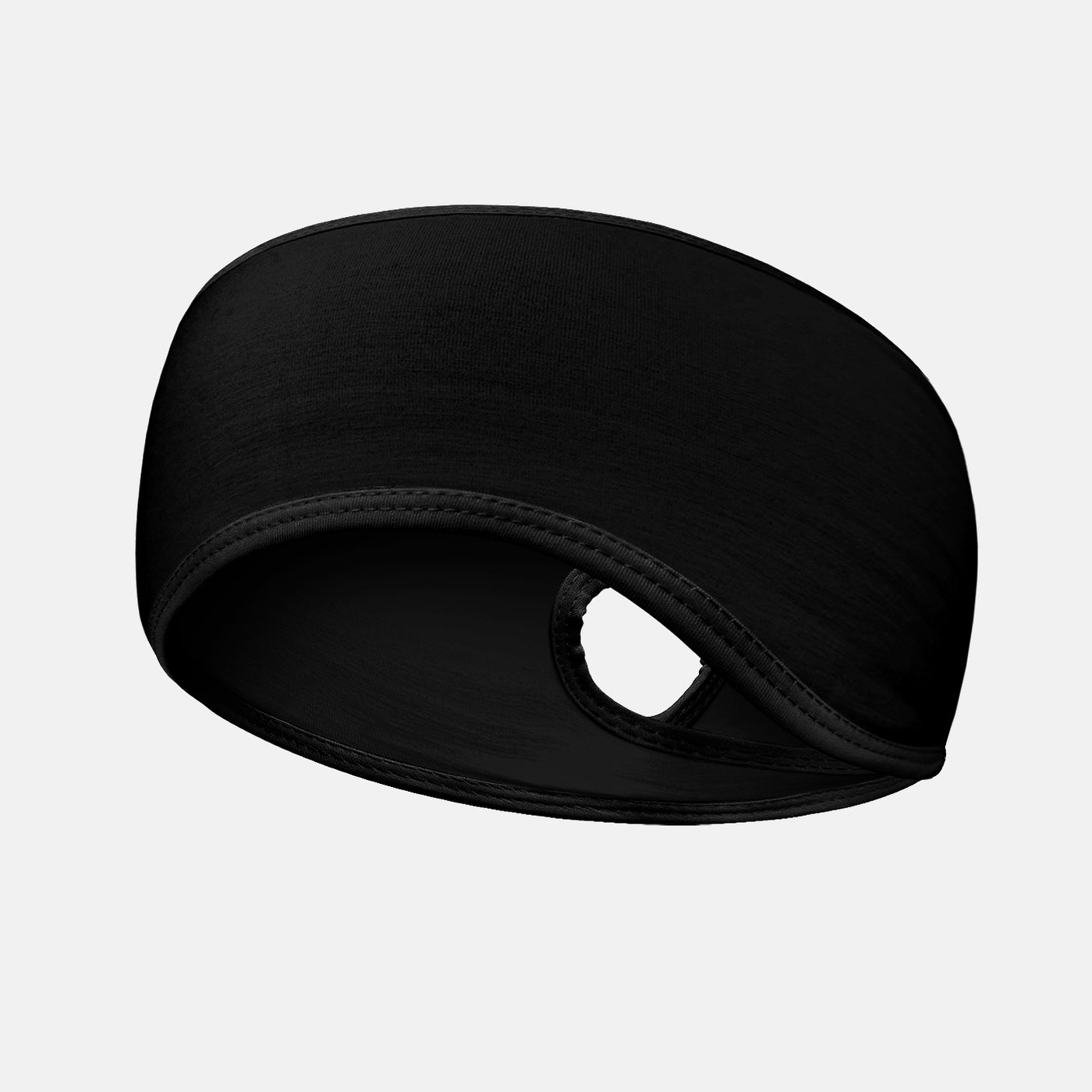 Basic Black Ear Warmer Ponytail Headband
