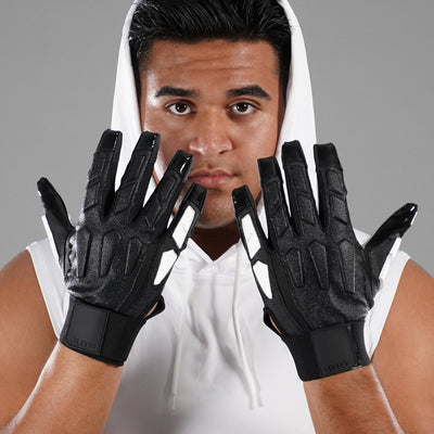 Basic Black Football Lineman Gloves