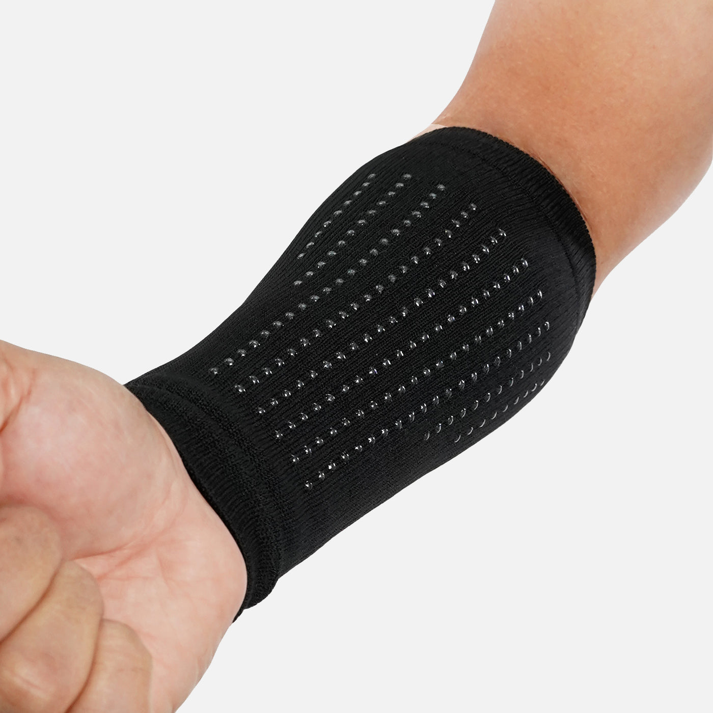 Basic Black Seamless Forearm Sleeve with Grip