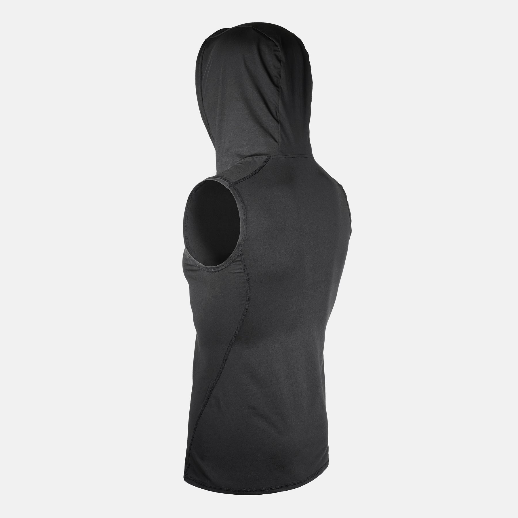 Basic Black Sleeveless Compression Hoodie SLEEFS