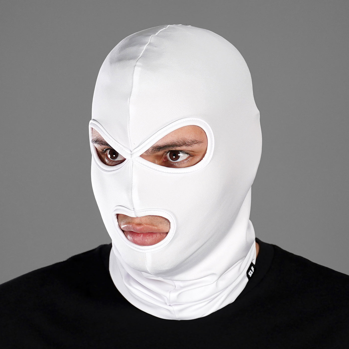 Basic White 3 Hole Ski Mask