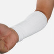 Basic White Seamless Forearm Sleeve with Grip