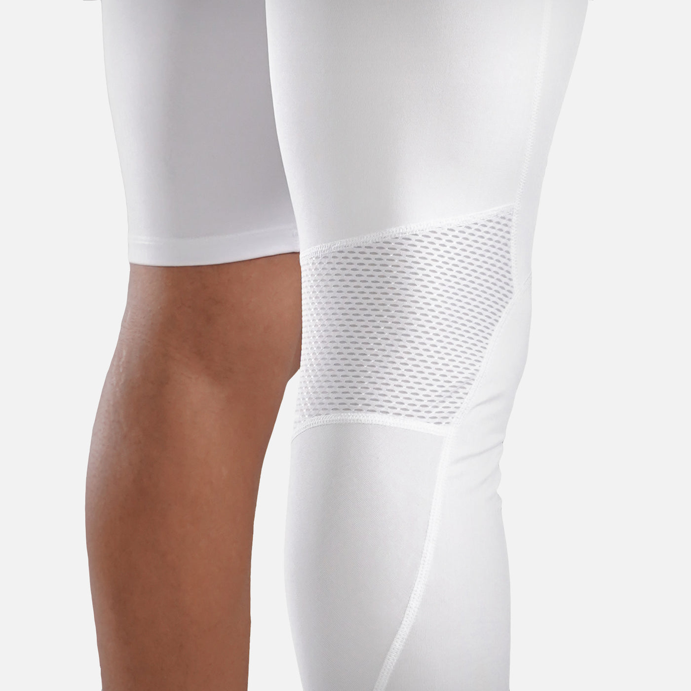 Basic White Single-leg Basketball Tights