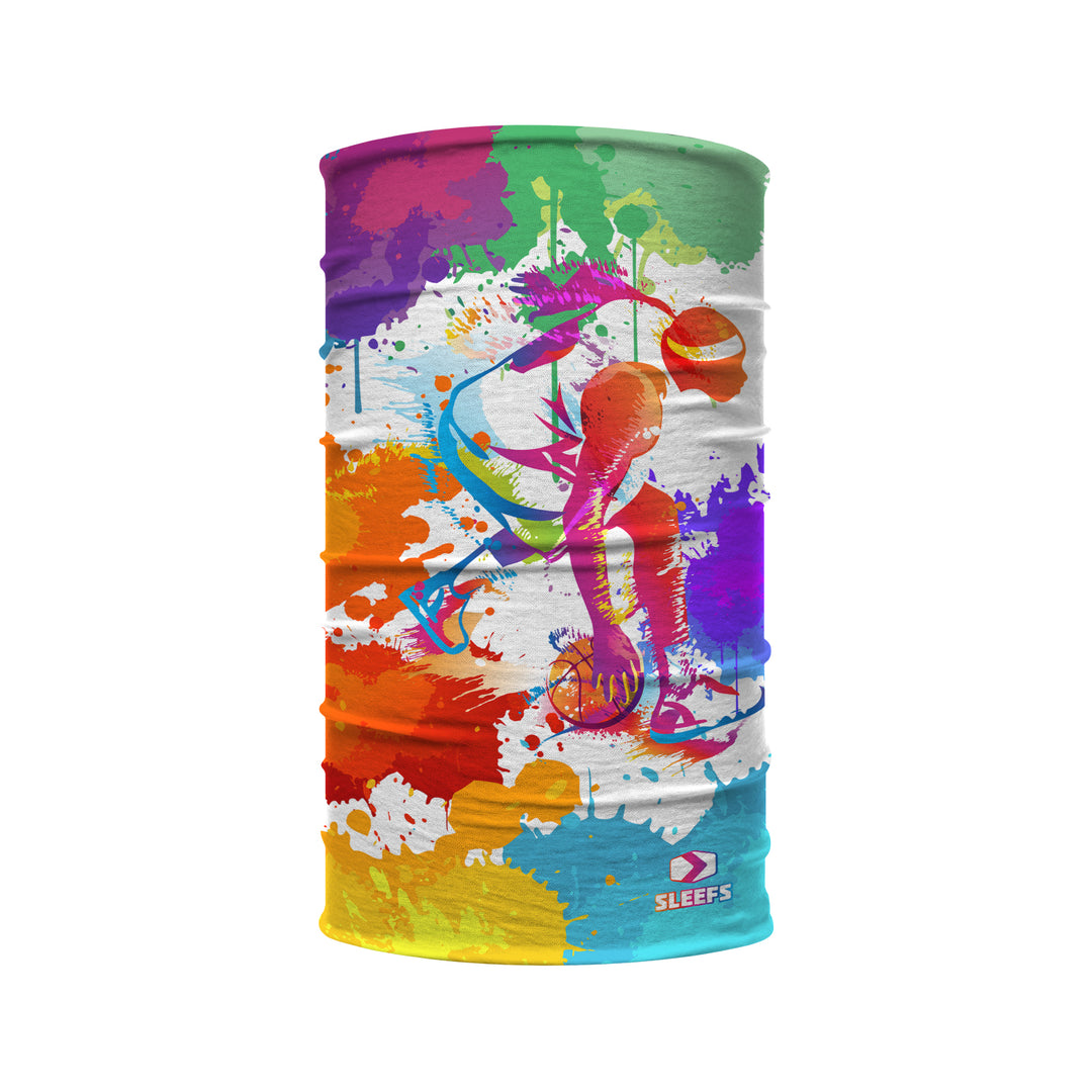 Basketball Player Splash Kids Neck Gaiter
