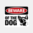 Beware of the Dog Sticker