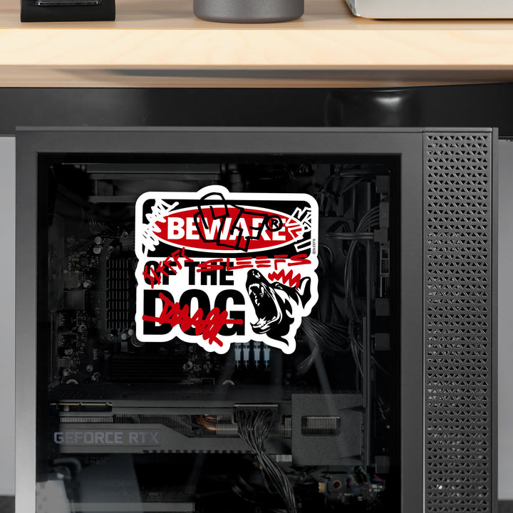 Beware Of The Dog Chaos Sticker