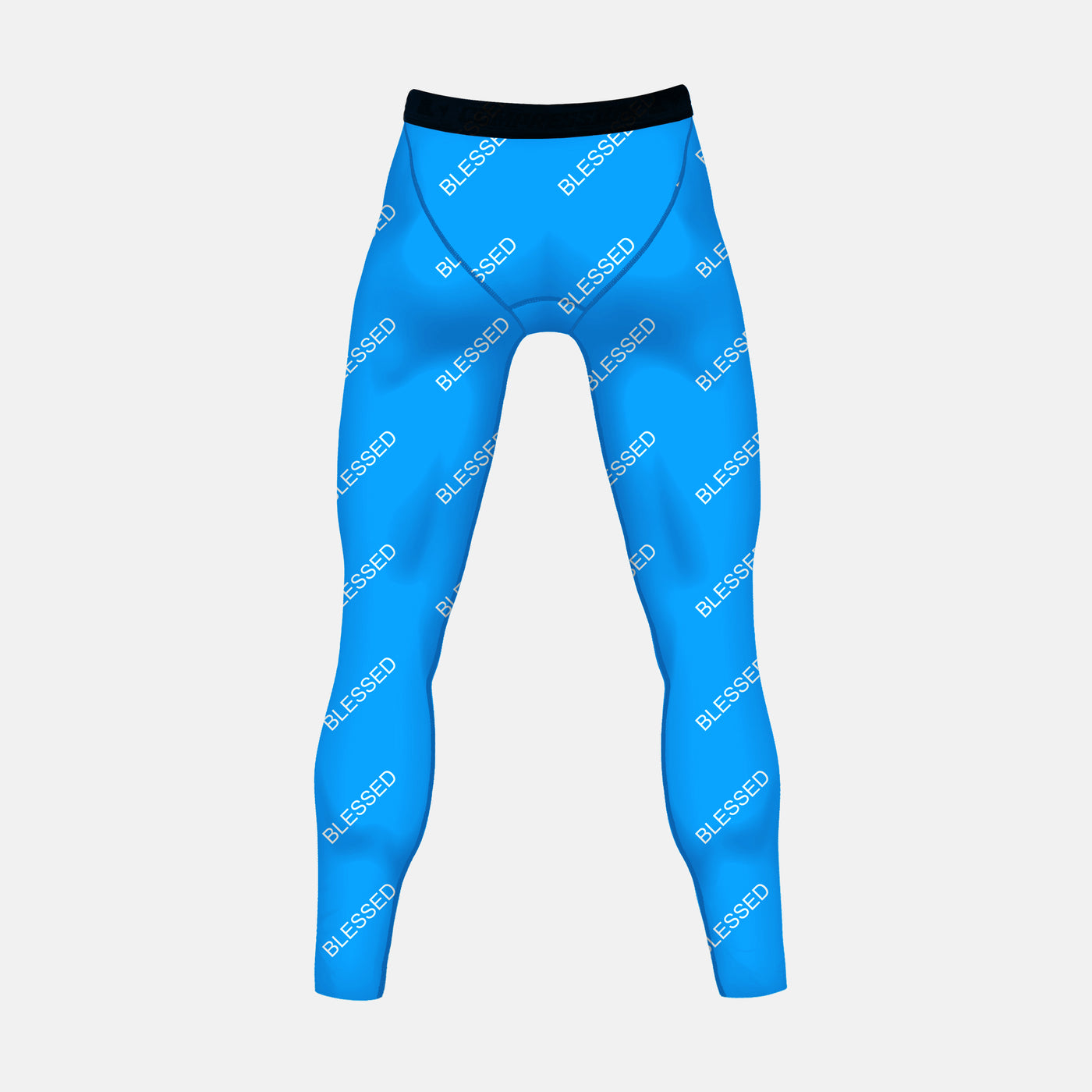 Blessed Pattern Blue Tights for Men