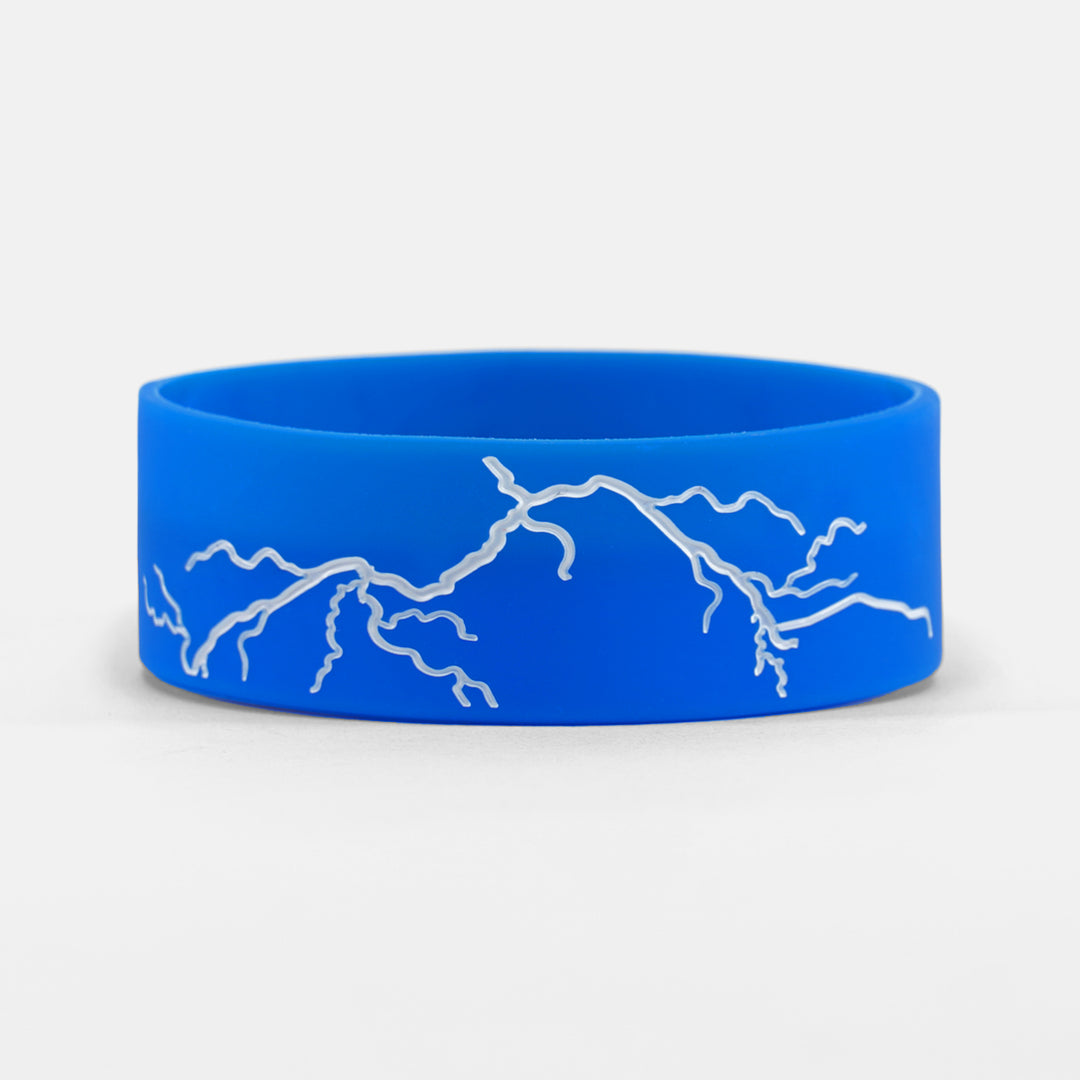 Blue Lightning 1 Inch Wristband