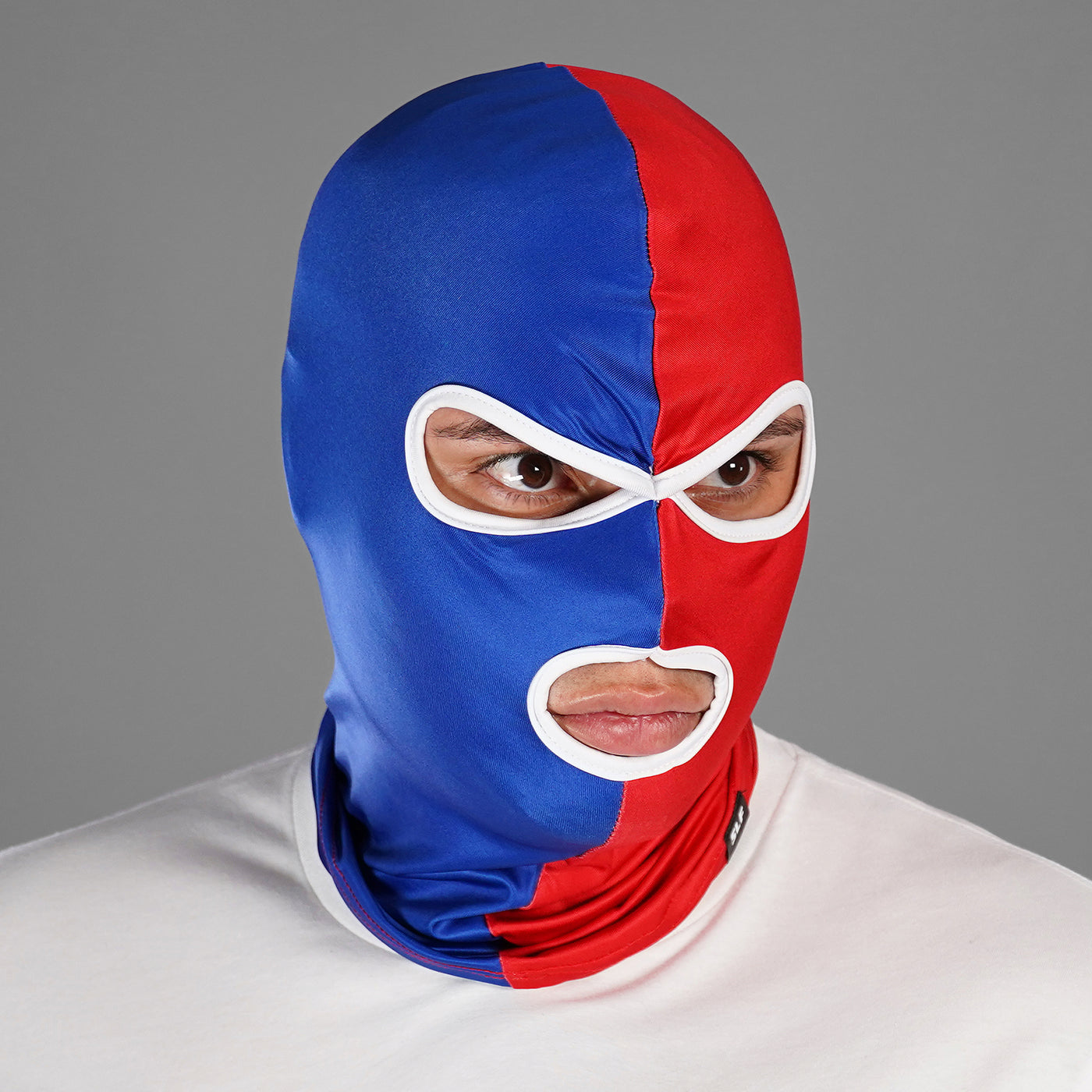Blue Red White 3 Hole Ski Mask