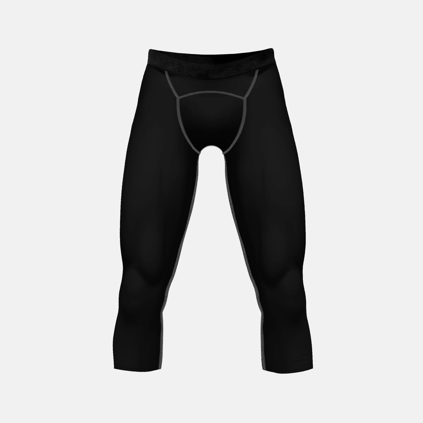 Basic Black 3/4 Tights for men