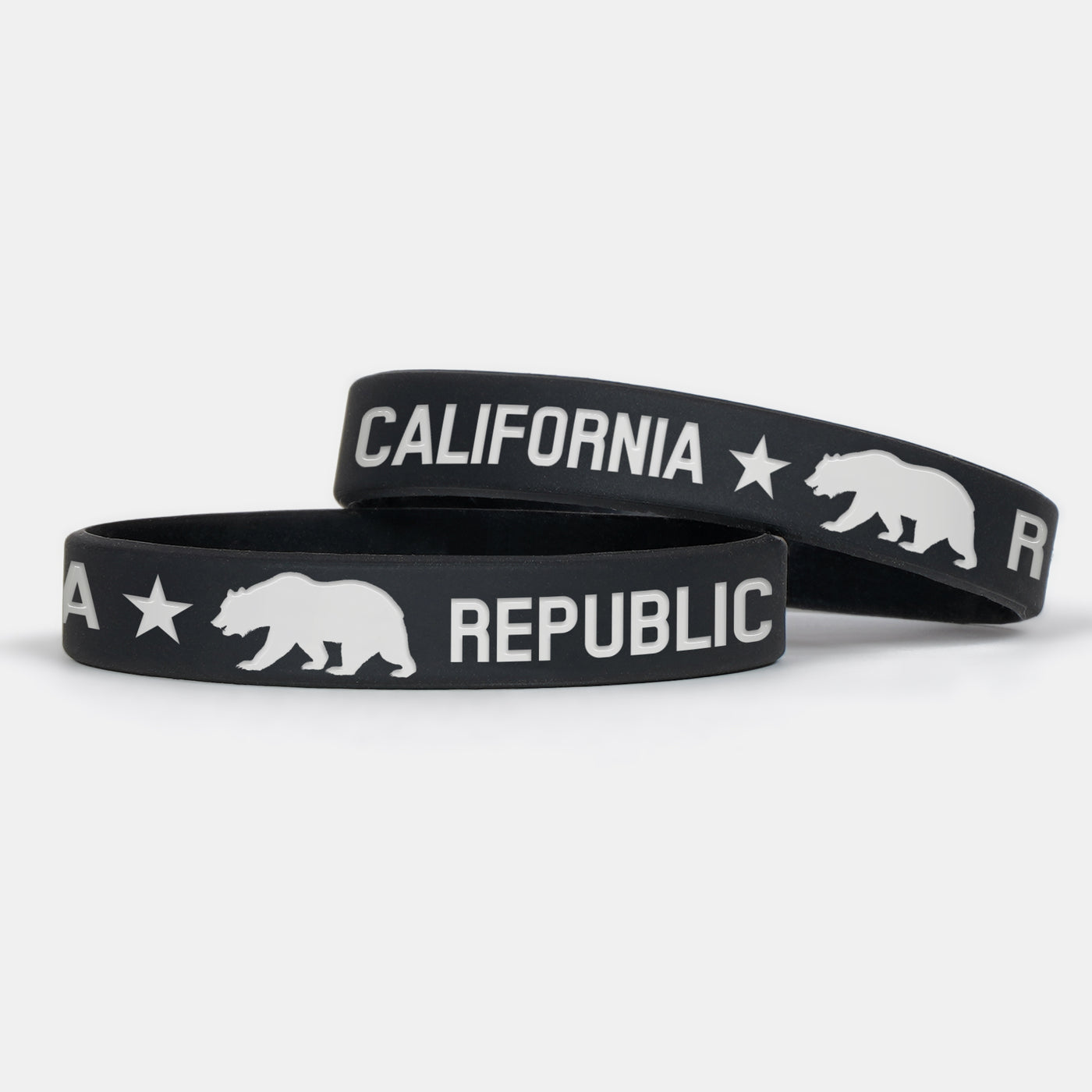 California State Flag Black Motivational Wristband