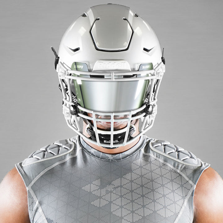 Camo Green Machine Silver Helmet Eye-Shield Visor