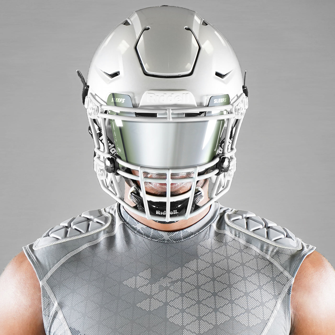 Camo Green Machine Silver Helmet Eye-Shield Visor