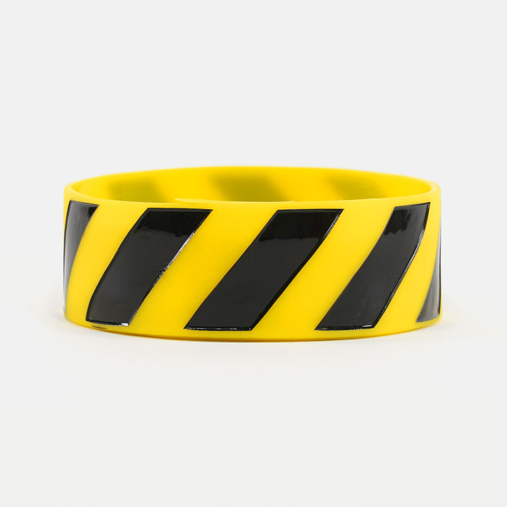 Caution Stripes 1 Inch Wristband