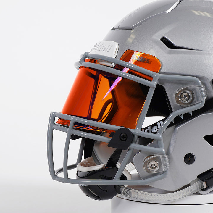 Sleefs Tiger Orange Machine Silver Helmet Eye-Shield Visor