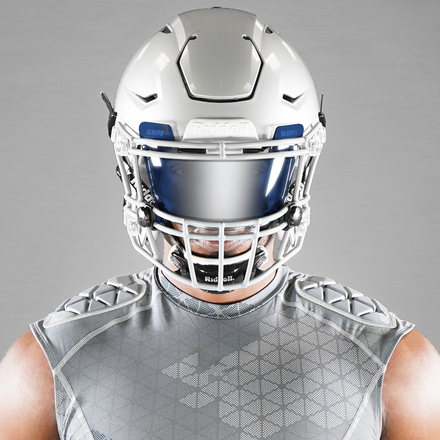 Cold Steel Blue Machine Silver Helmet Eye-Shield Visor