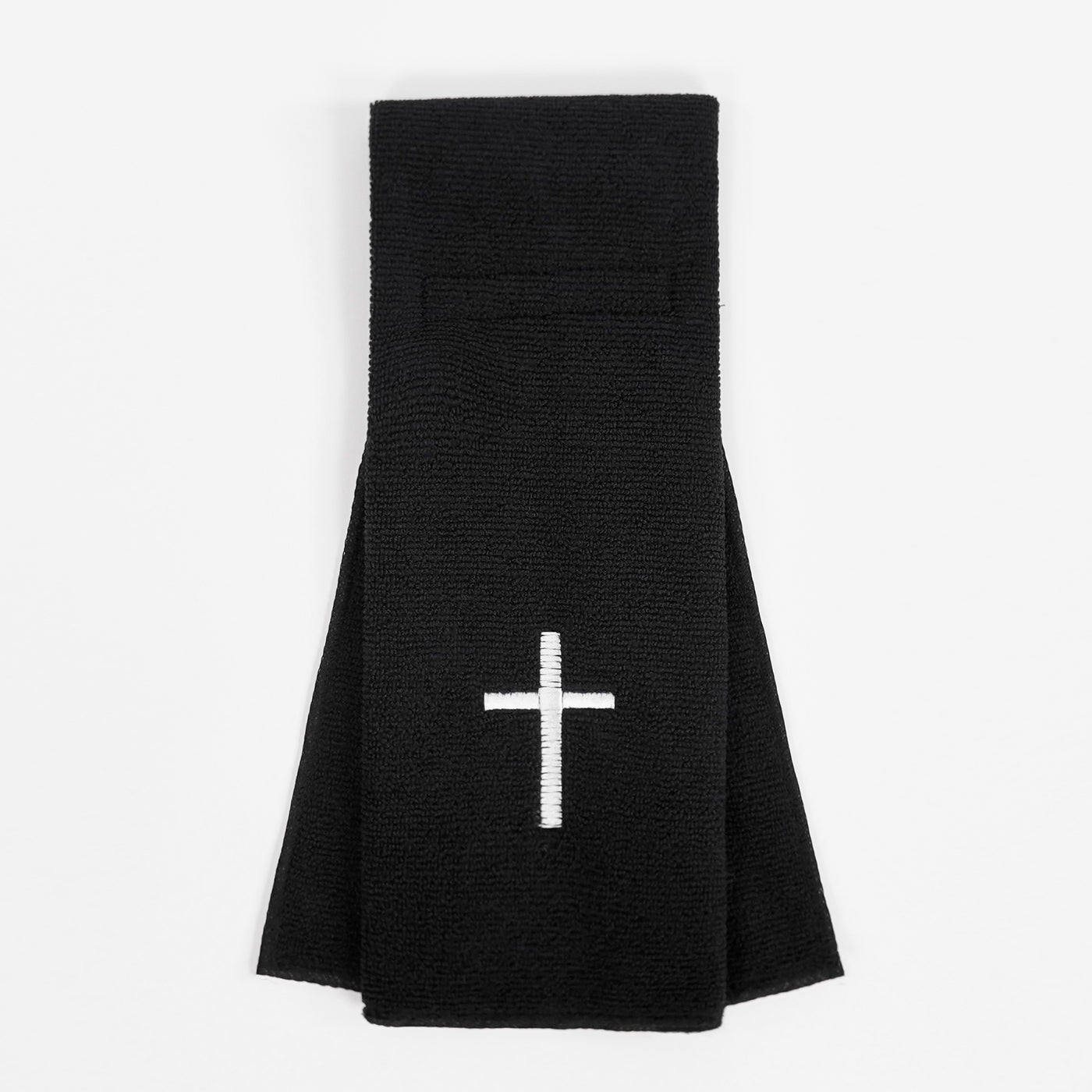Faith Cross Black Football Towel