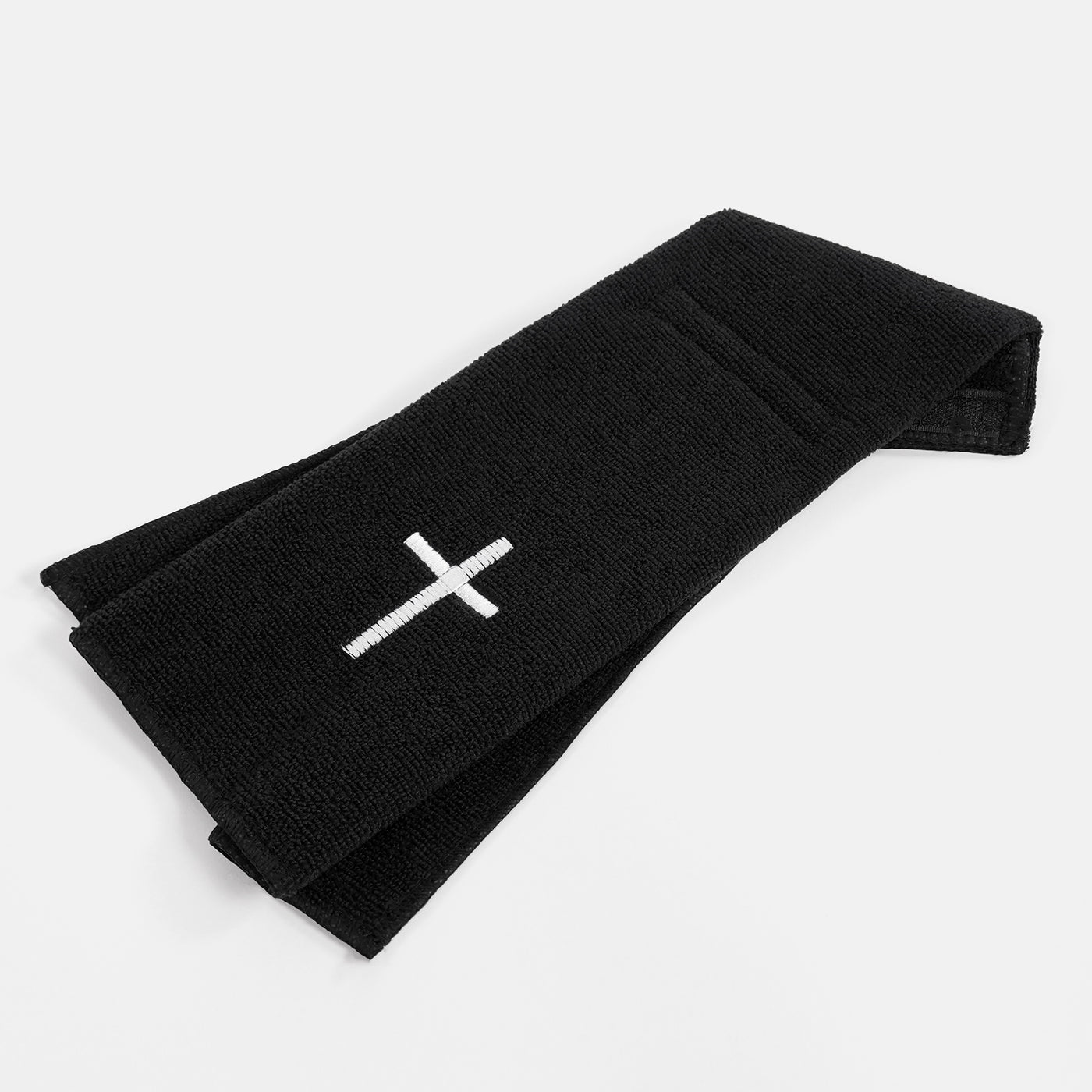 Faith Cross Black Football Towel