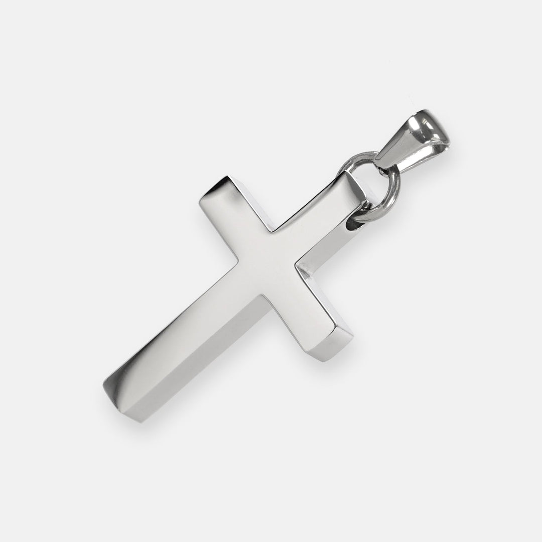 Faith Cross Pendant with Chain Kids Necklace - Stainless Steel