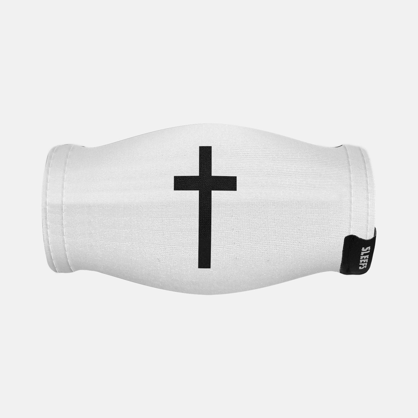 Faith Cross White Chin Strap Cover