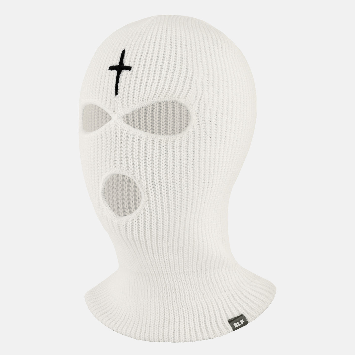 Faith Cross White Ski Mask