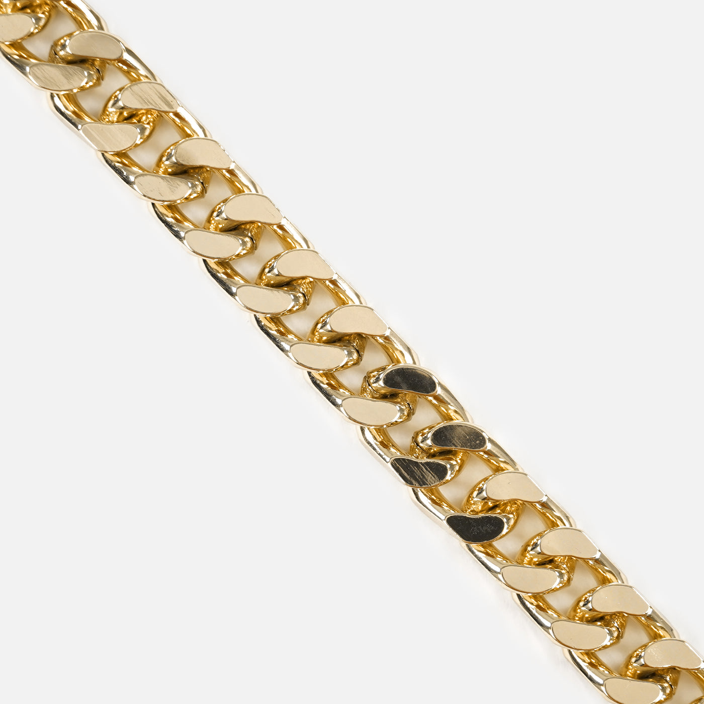 Cuban Link Yellow Gold Stainless Steel 10mm Bracelet