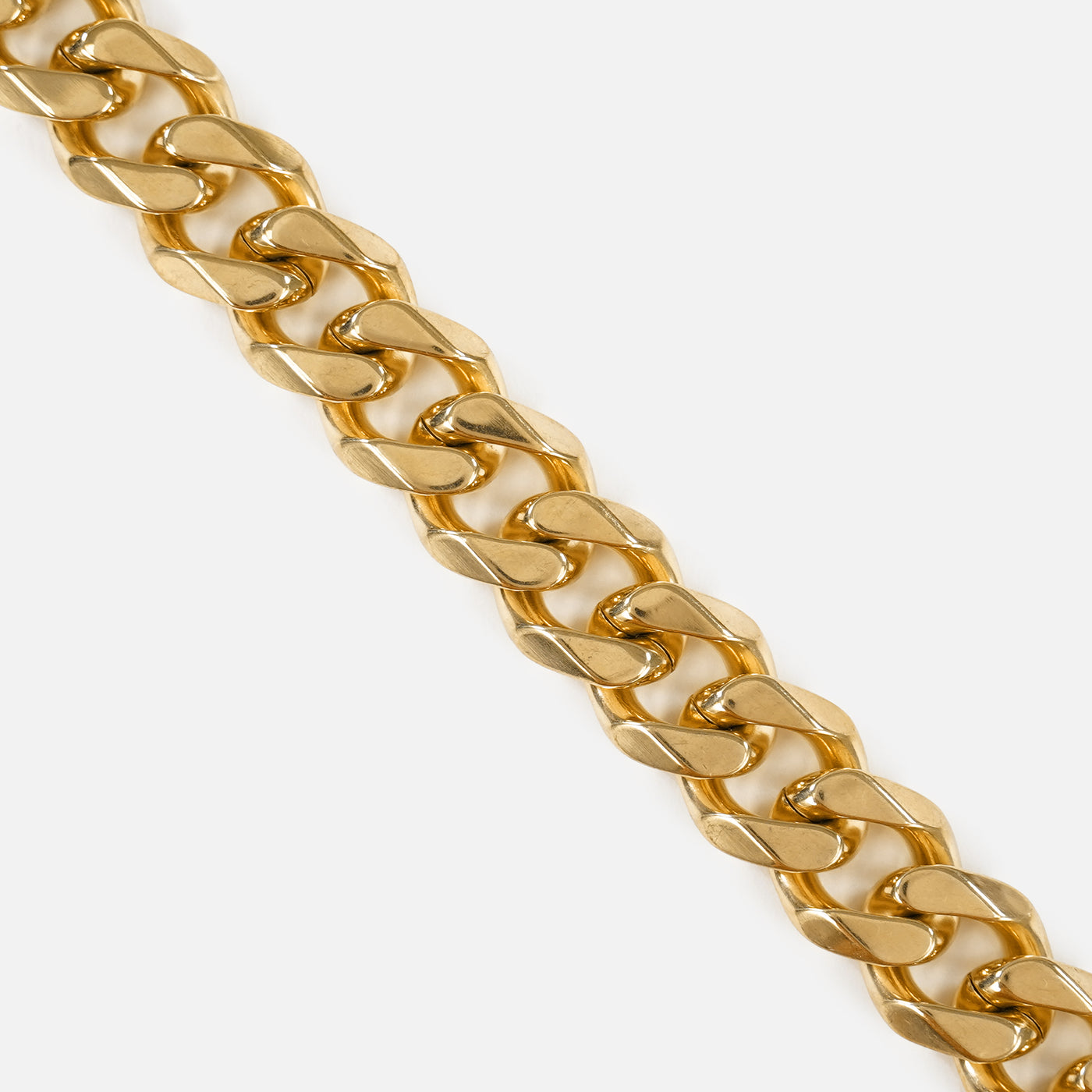 Cuban Link Yellow Gold Stainless Steel 15mm Bracelet