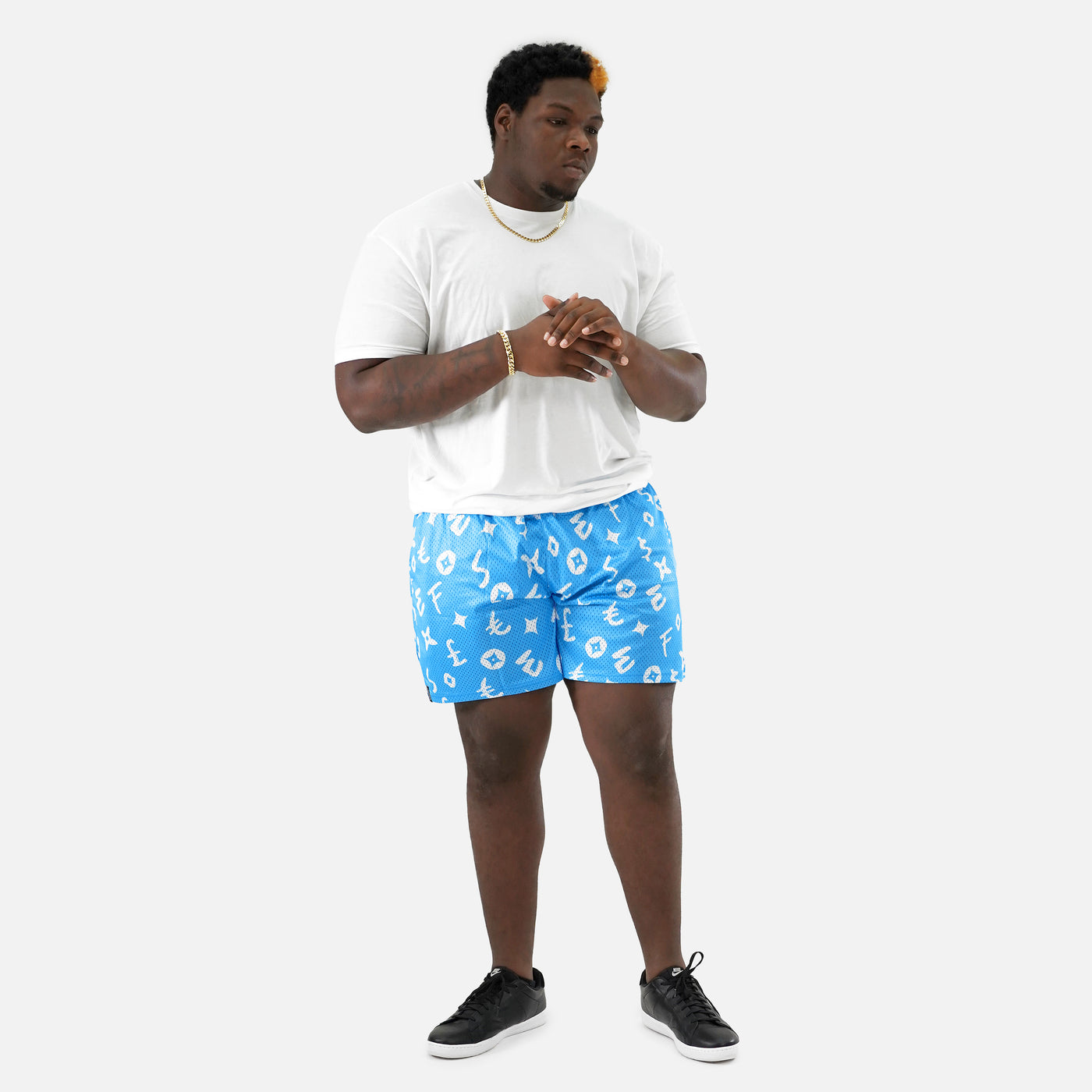 Sleefs Lavish Sky Blue Shorts - Big - 7&quot;