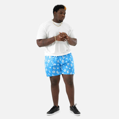 Sleefs Lavish Sky Blue Shorts - Big - 7"