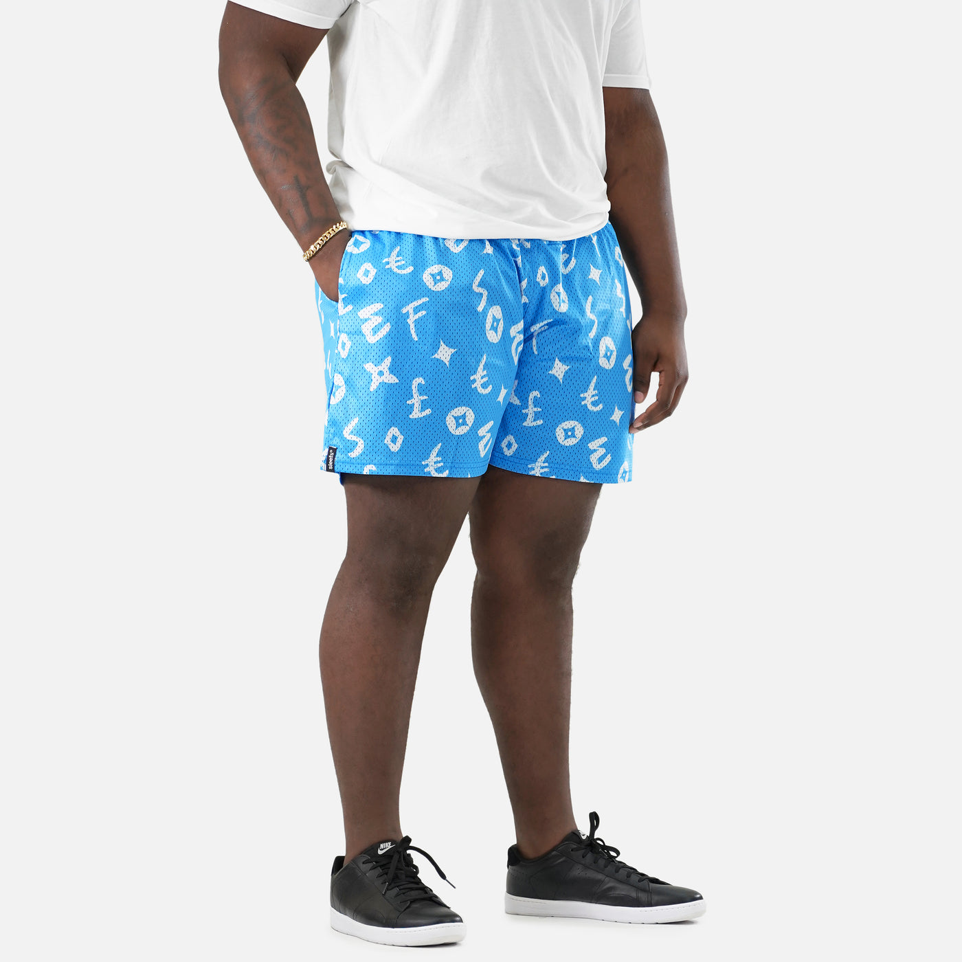 Sleefs Lavish Sky Blue Shorts - Big - 7&quot;