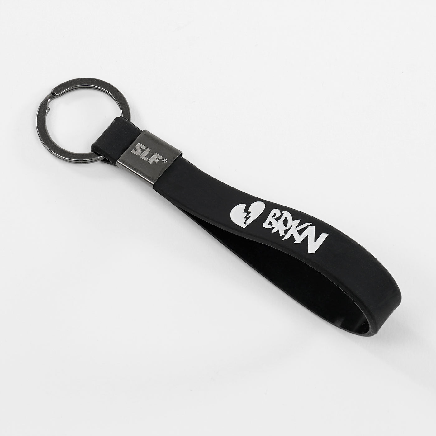 BRKN Black Silicone Keychain