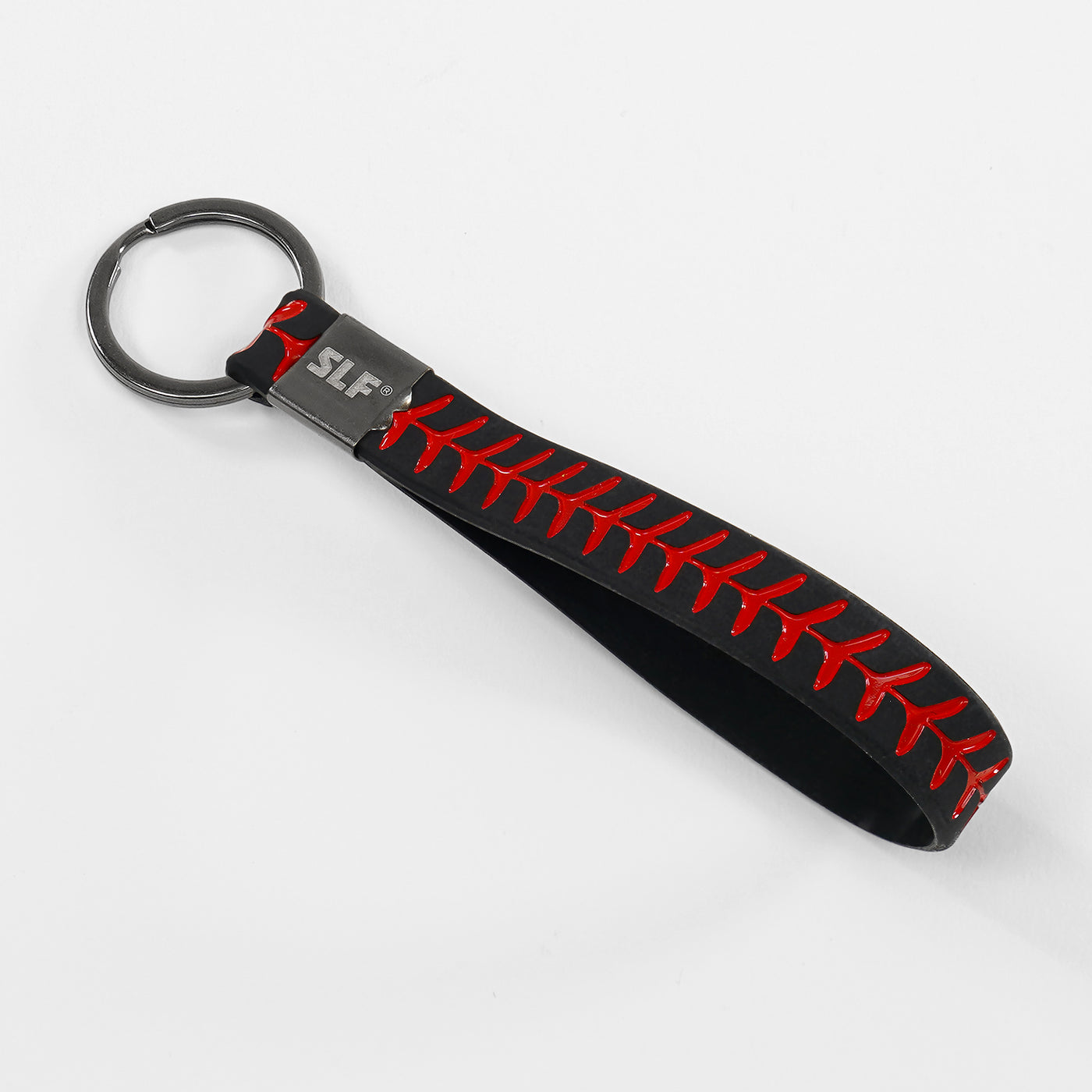 Baseball Black Widow Silicone Keychain