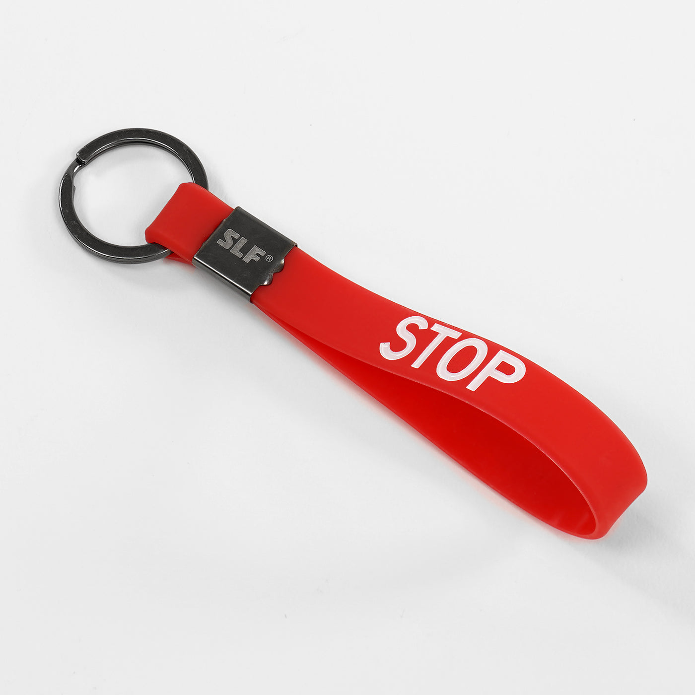 Stop Silicone Keychain