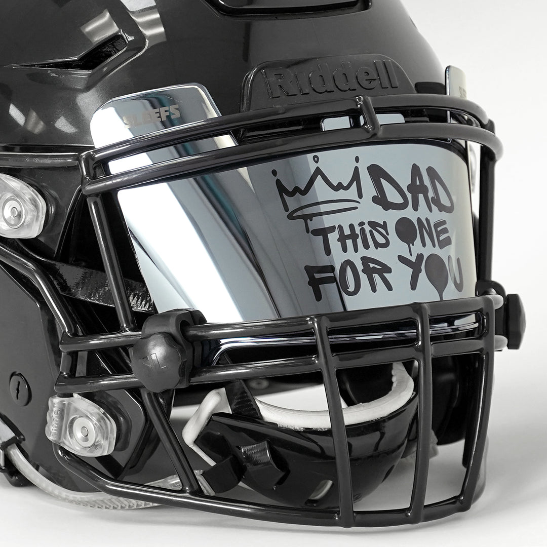 Dad This One For You Silver Moonstone Helmet Eye-Shield Visor