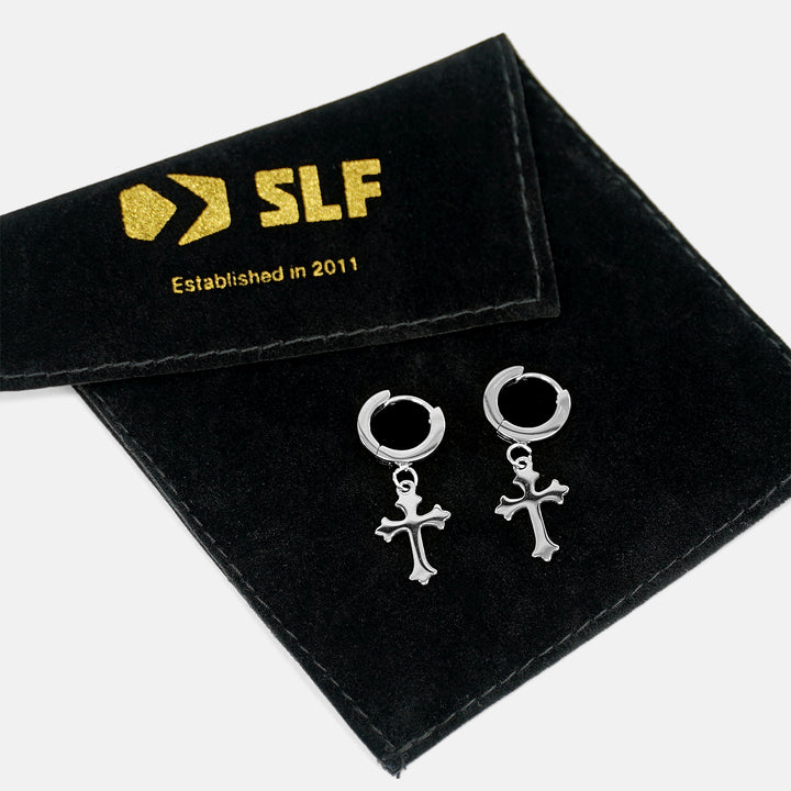 Gothic Cross Earrings - Stainless Steel