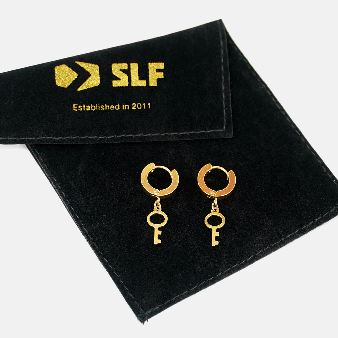 Keys Earrings - Gold Plated Stainless Steel