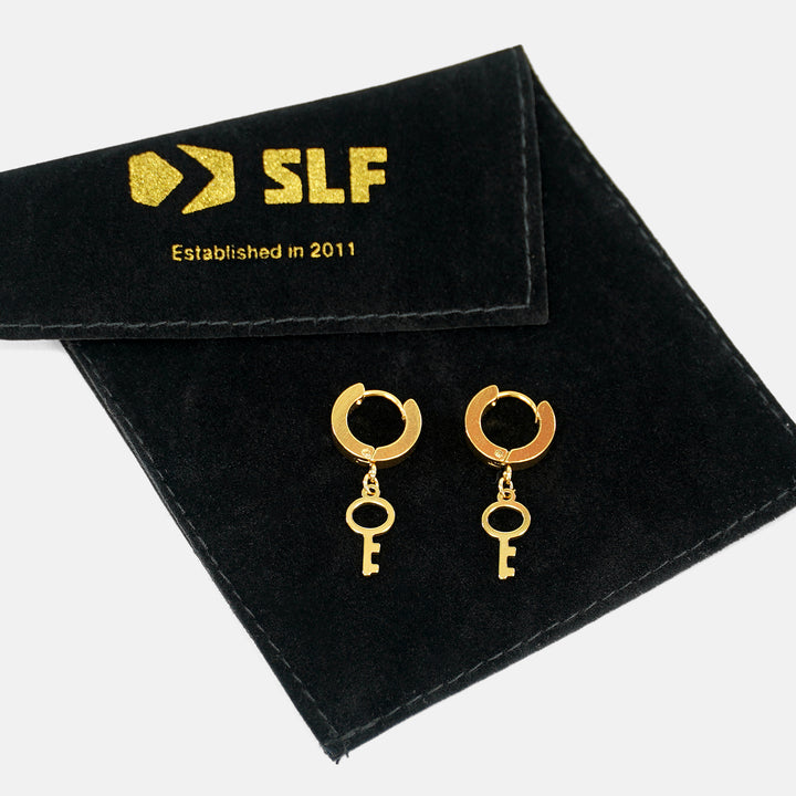 Keys Earrings - Gold Plated Stainless Steel