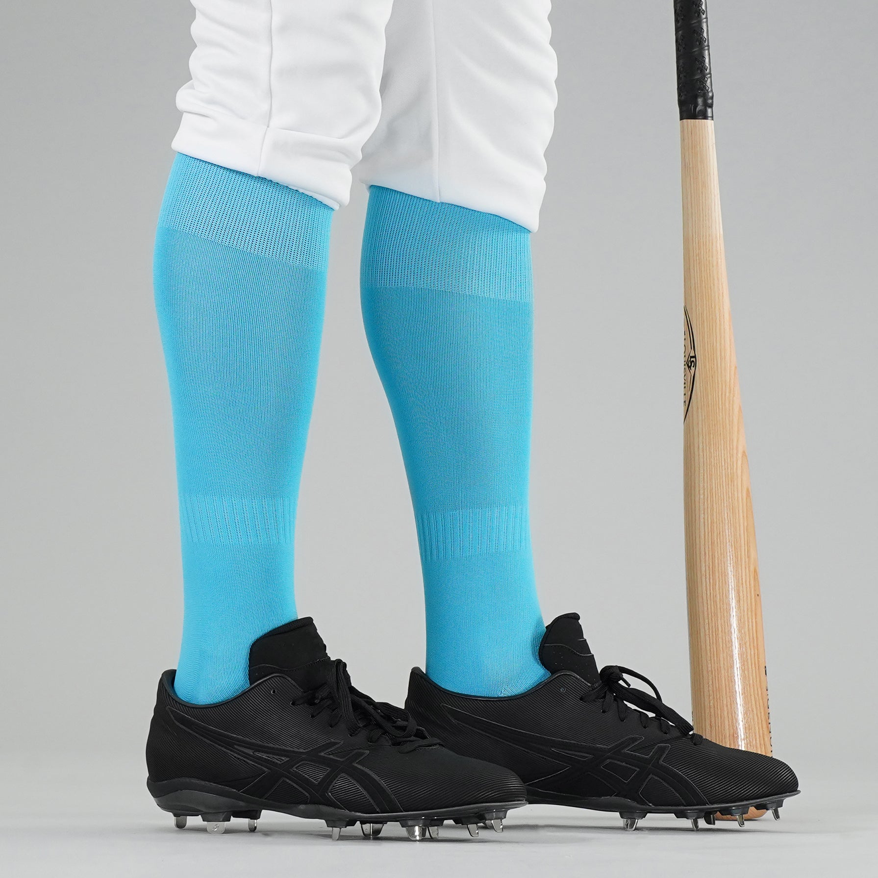 Hue Sky Blue Baseball KneeHigh Socks SLEEFS