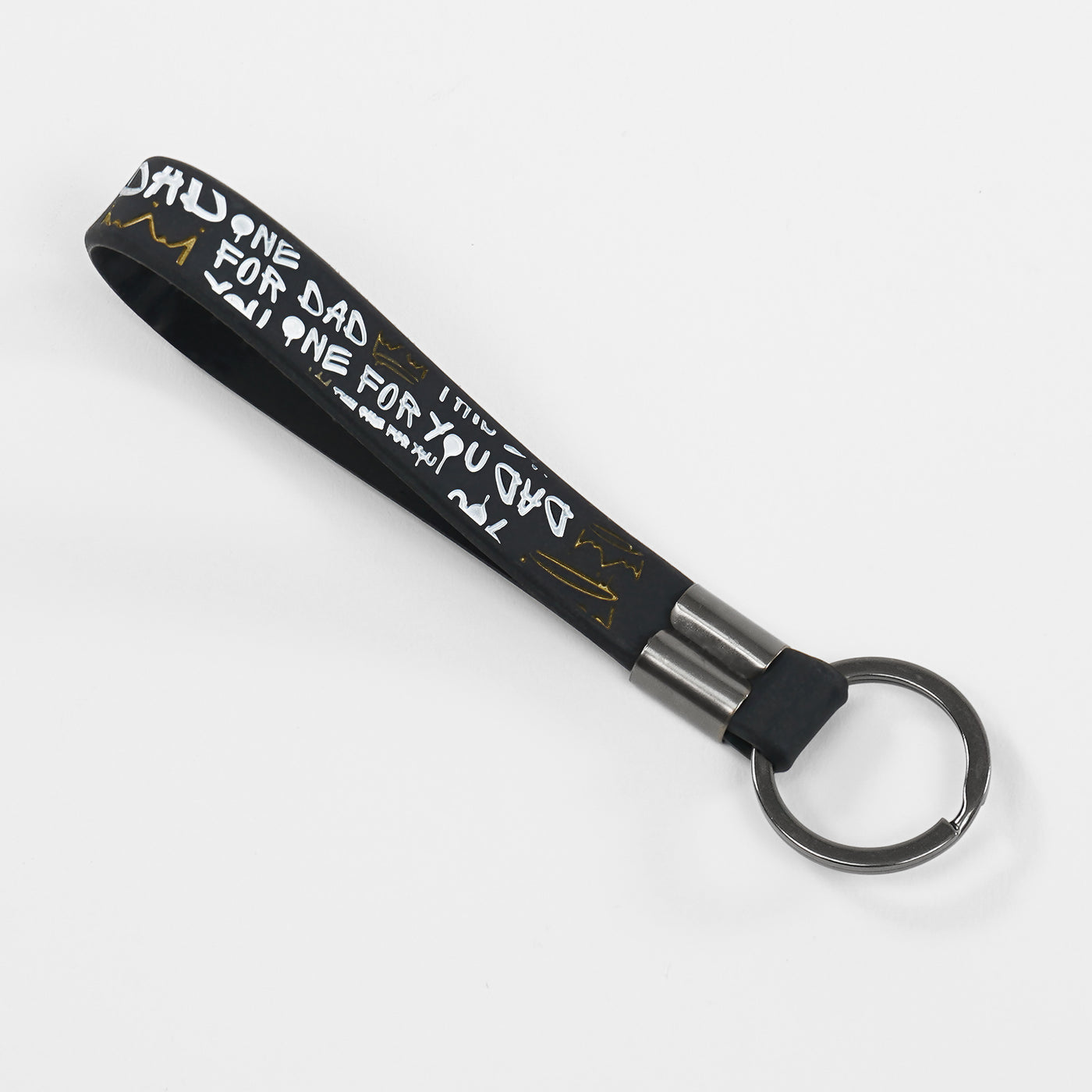 Dad This One For You Black Silicone Keychain