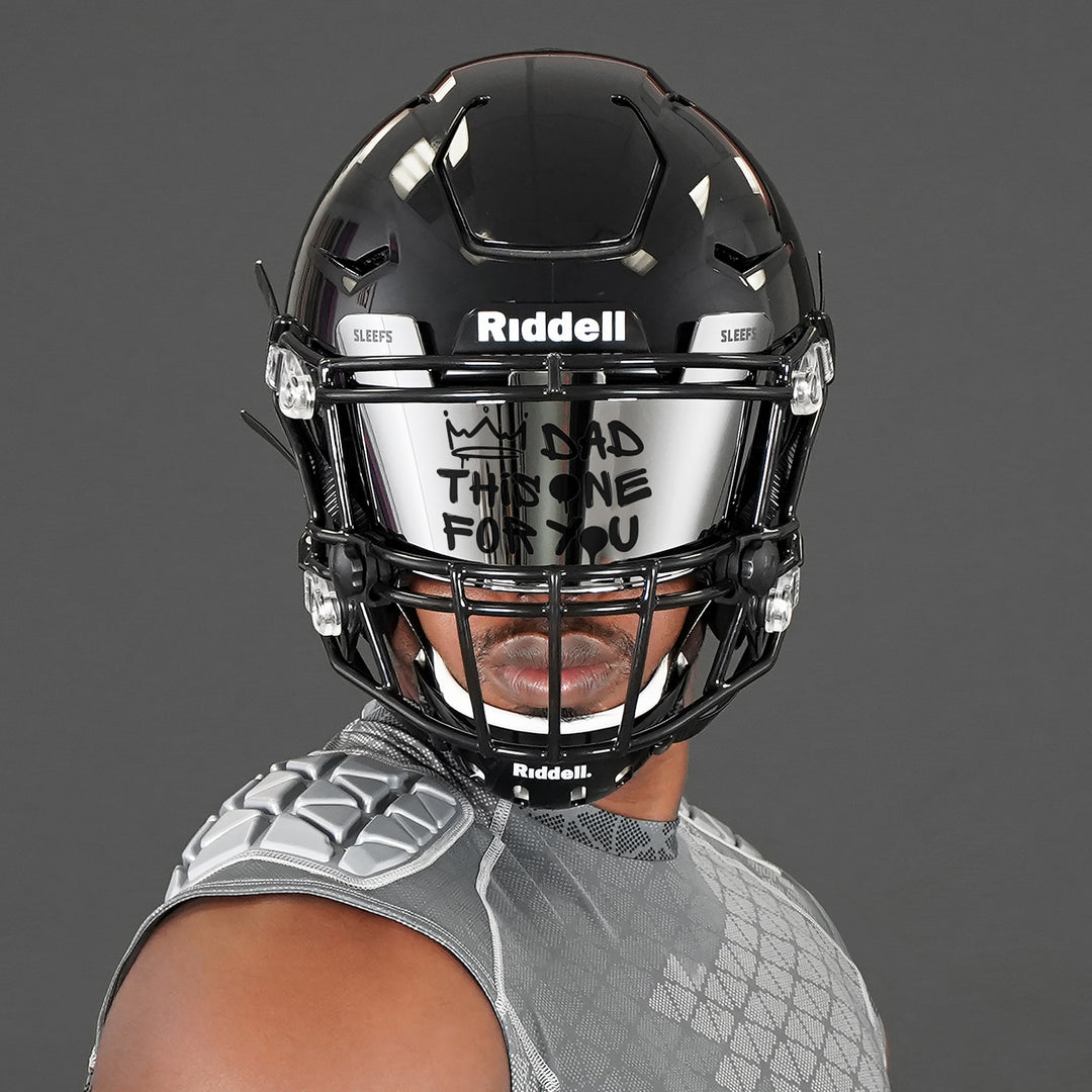 Dad This One For You Silver Moonstone Helmet Eye-Shield Visor