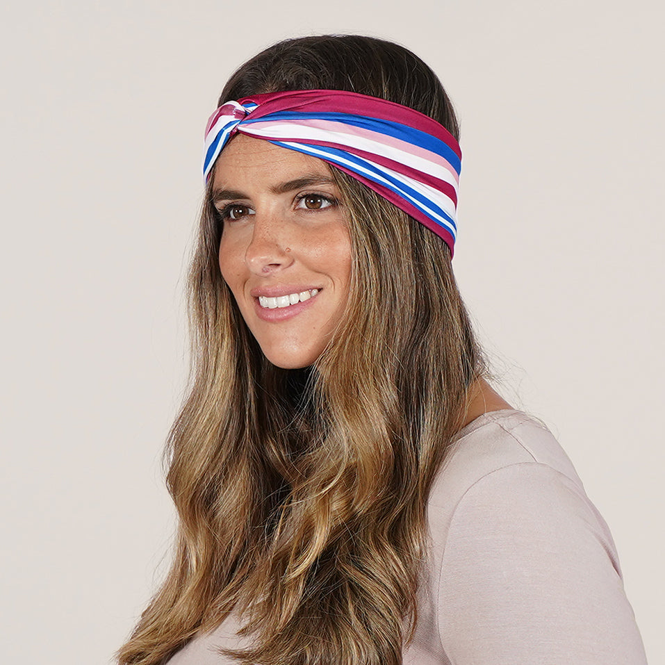 Dahlia Multi-stripe Turban Twisted Headband