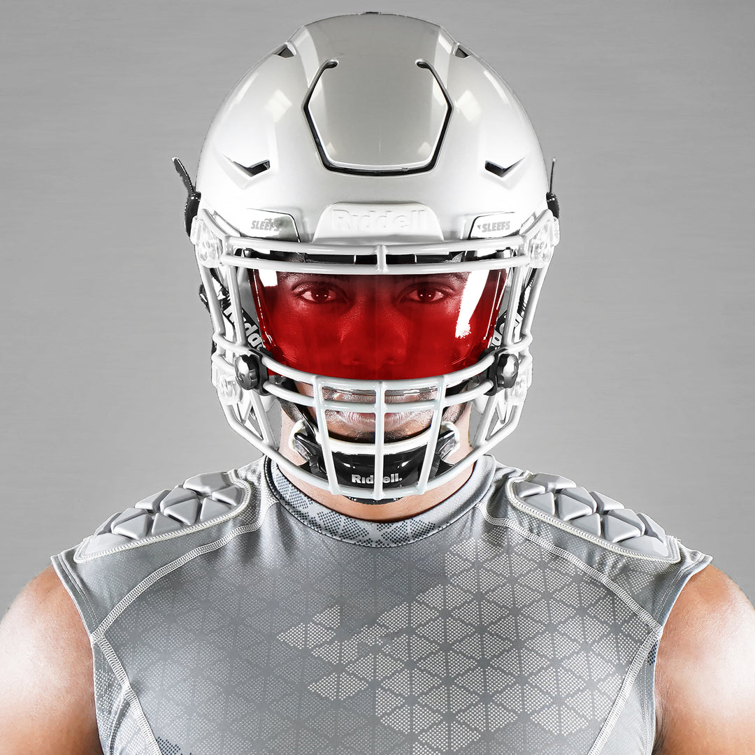 Faded Red Rage Helmet Eye-Shield Visor