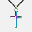 Faith Cross Pendant with Chain Kids Necklace - Borealis Stainless Steel