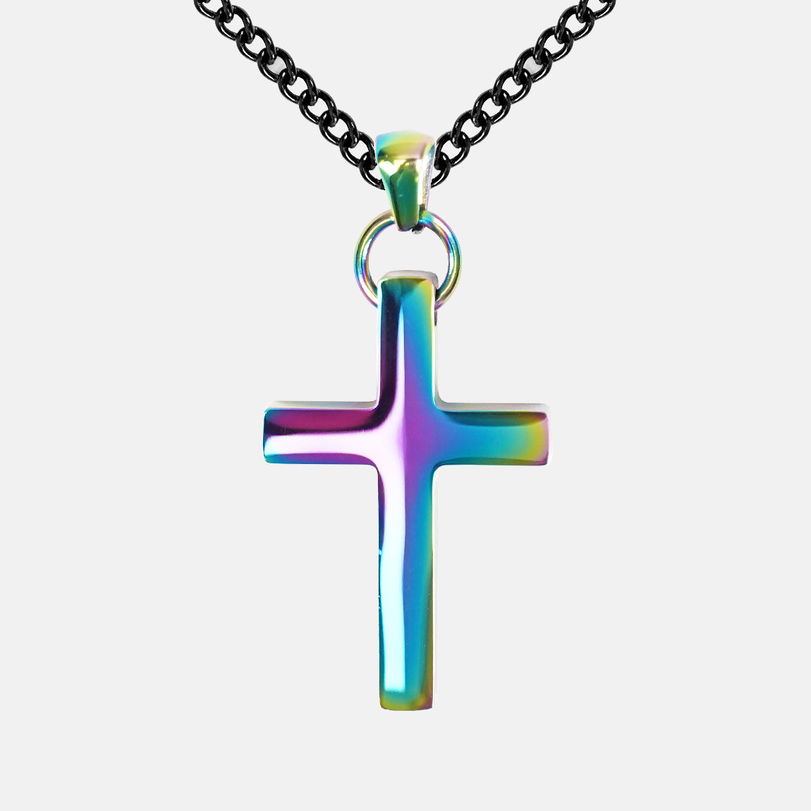 Faith Cross Pendant with Chain Kids Necklace - Borealis Stainless Steel