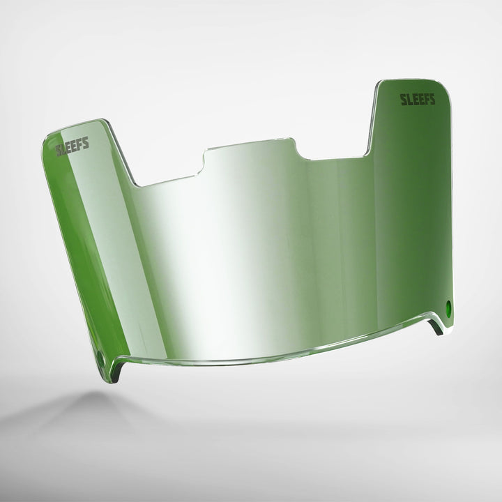 Fierce Green Machine Silver Helmet Eye-Shield Visor