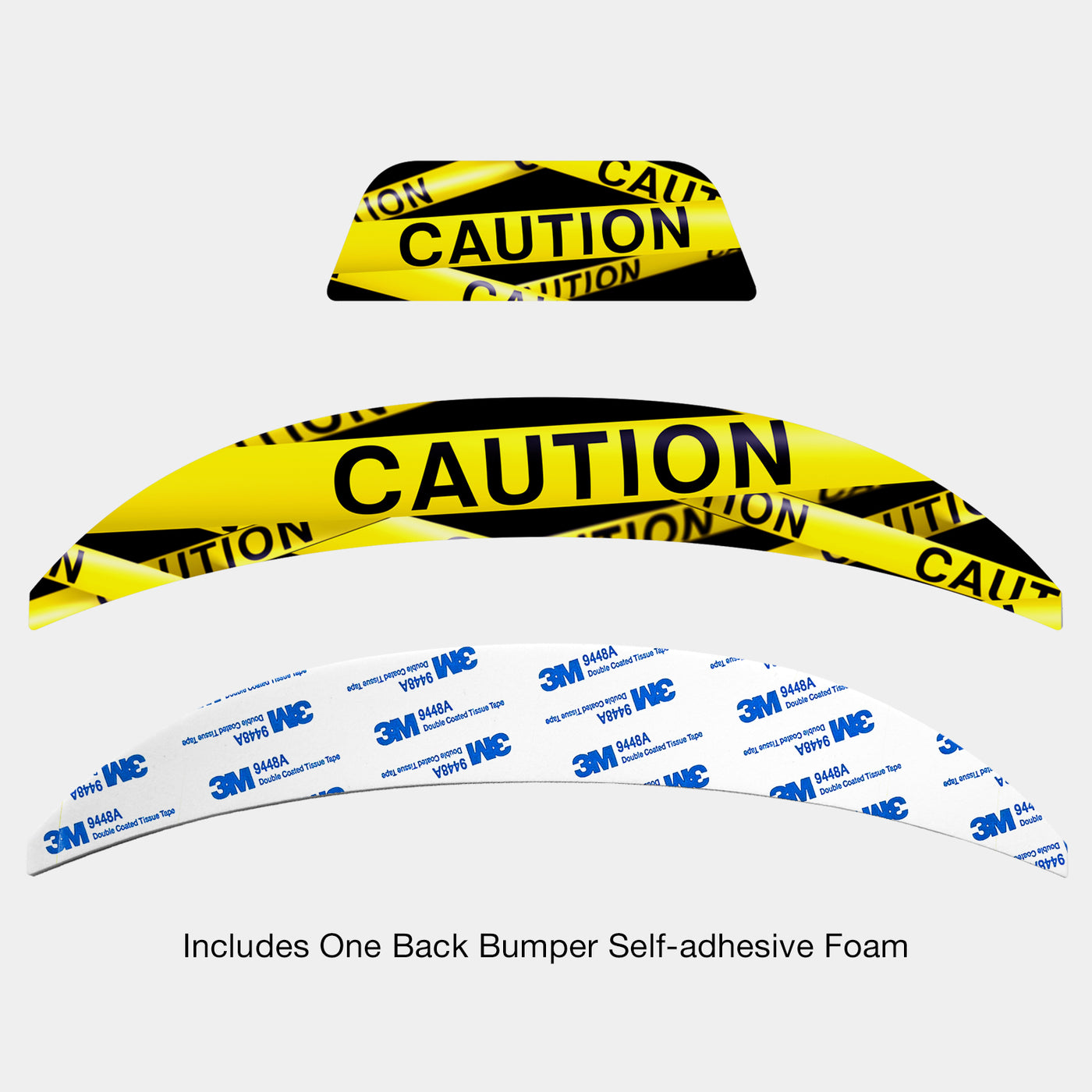 Caution Tape Riddell Speedflex Front and Back Bumper Sticker Kit
