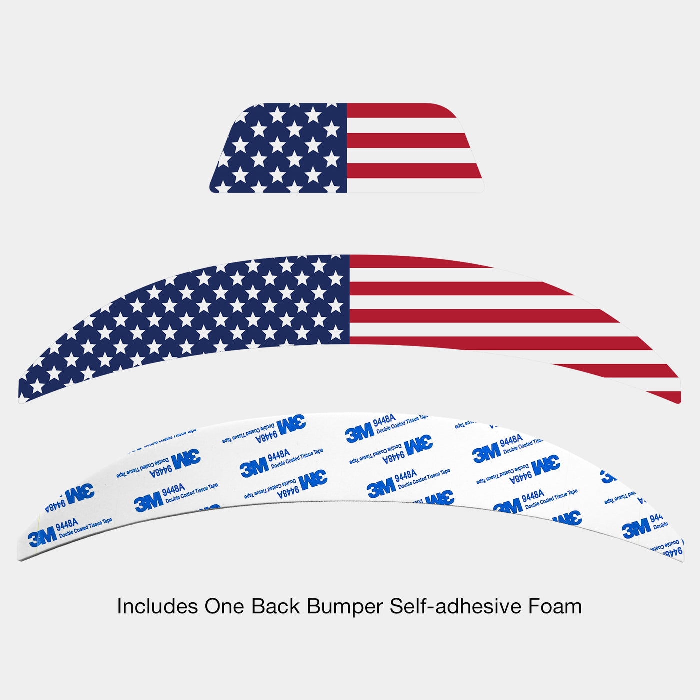 USA Flag Riddell Speedflex Front and Back Bumper Sticker Kit