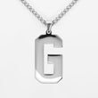 G Letter Pendant with Chain Kids Necklace - Stainless Steel